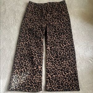 Leopard Print Wide-Leg Pants